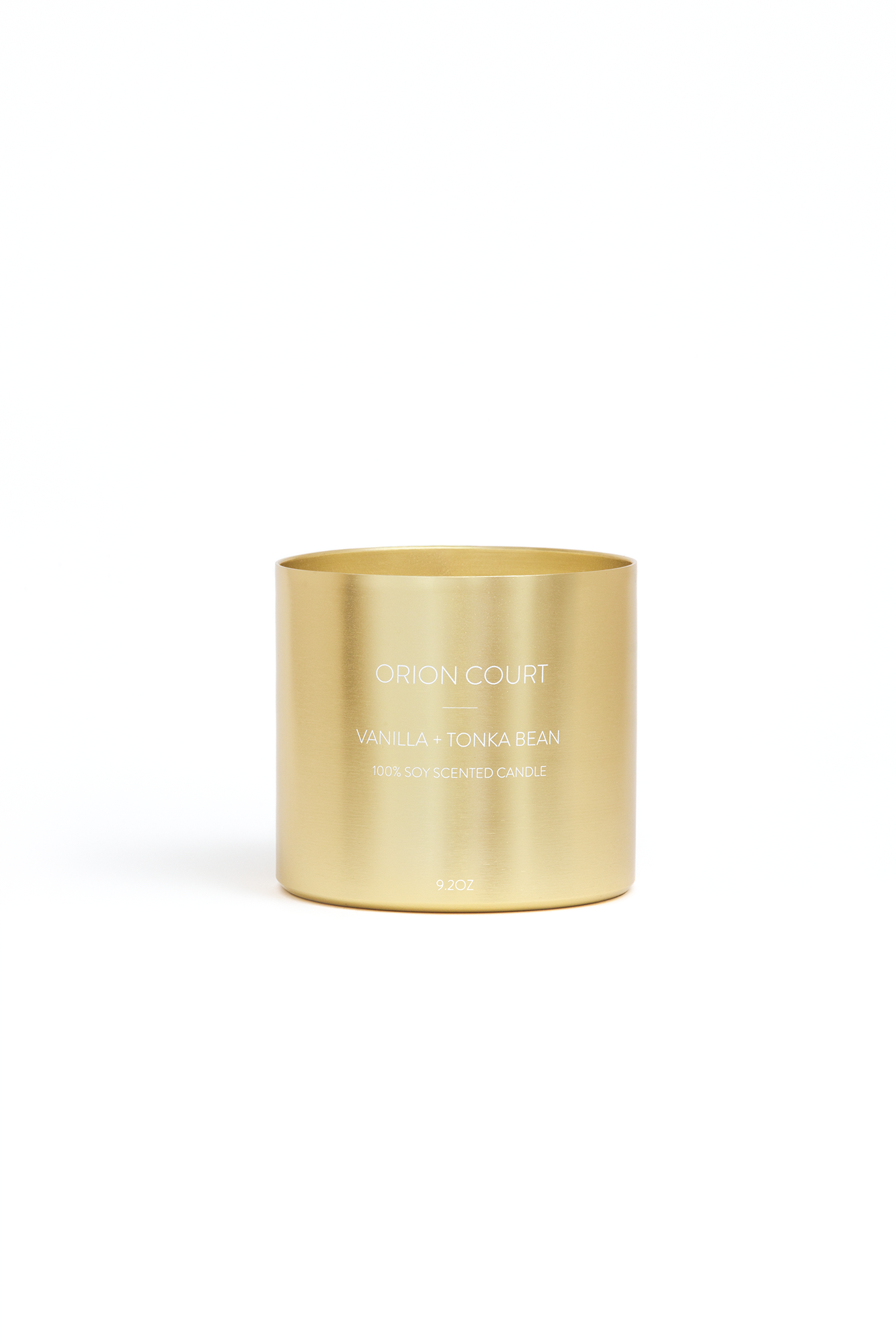Orion Court – Vanilla & Tonka Soy Candle (9 oz, Gold Jar – Limited Edition)